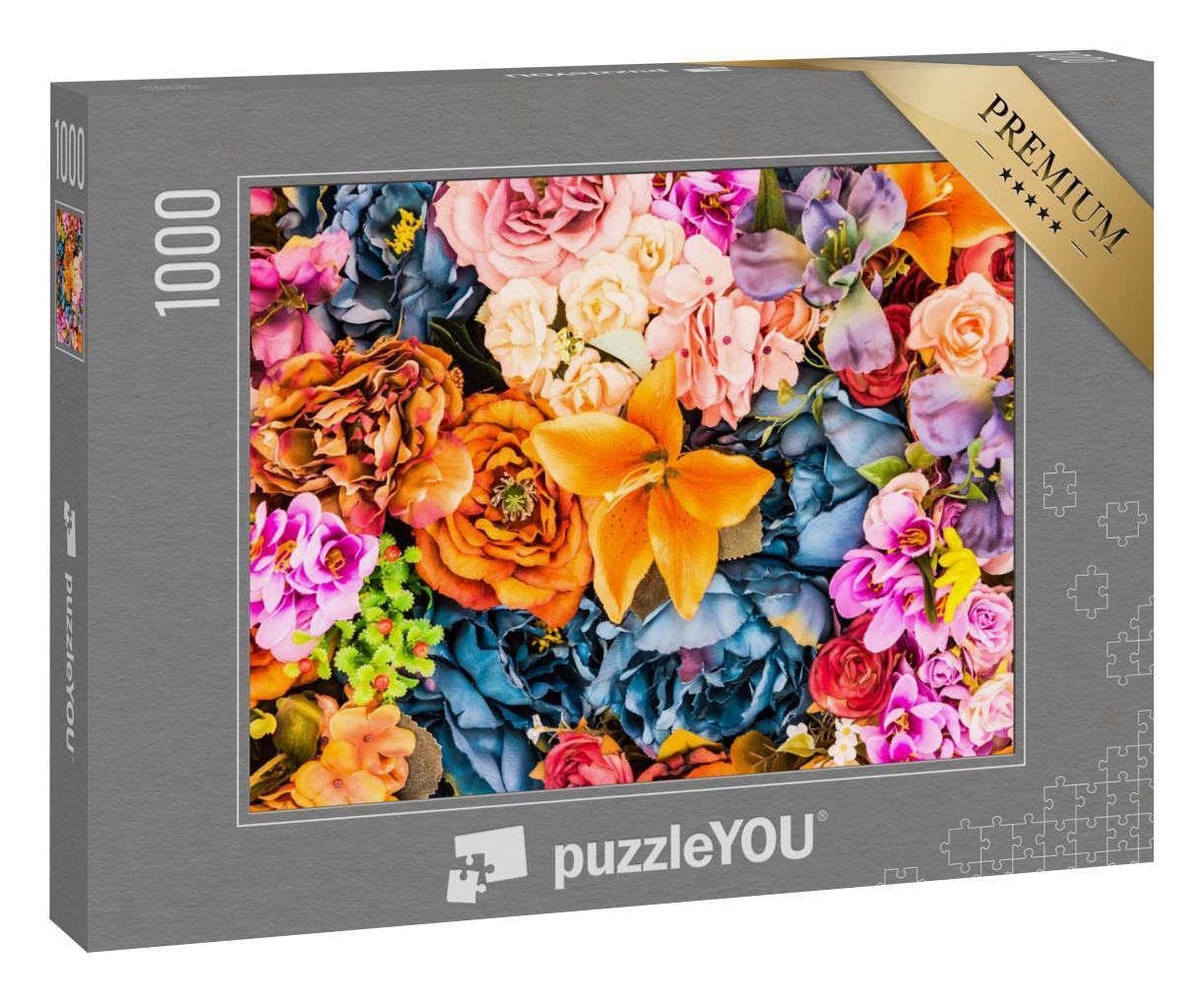Puzzle 1000 Teile „Vintage-Stil: Blumen“