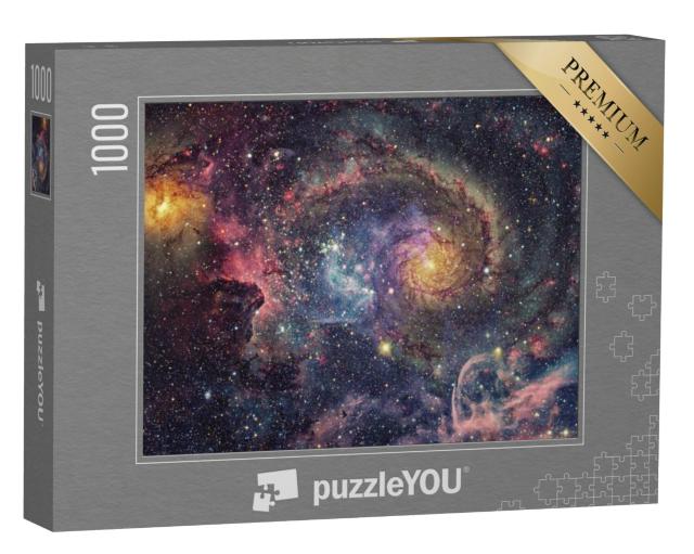 Puzzel 1000 stukjes „Melkweg en nevel, abstracte ruimteachtergrond“