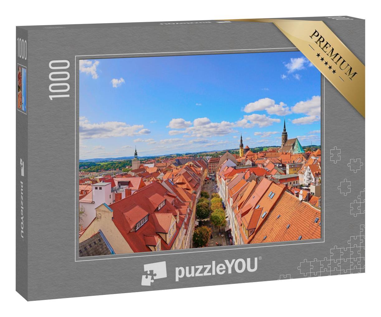 Puzzle 1000 Teile „Über den Dächern von Bautzen, Deutschlands“