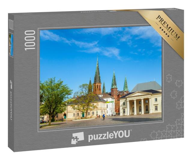 Puzzle 1000 Teile „Schloss und Kirche von Oldenburg, Niedersachsen, Deutschland“