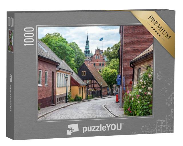 Puzzel 1000 stukjes „Lund, een klein oud stadje in Zweden, Scandinavische architectuur“