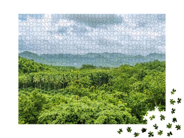 Puzzle 1000 Teile „Regenwald in der Regenzeit in Surat Thani, Thailand“