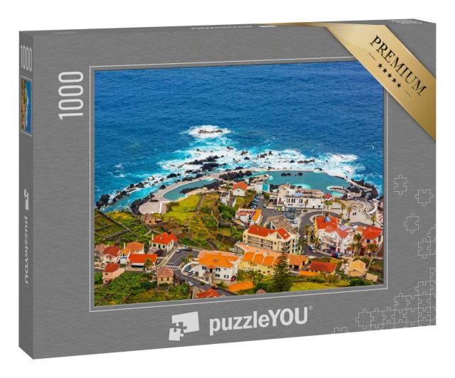 Puzzle 1000 Teile „Blick auf das Dorf Porto Moniz, Madeira, Portugal“