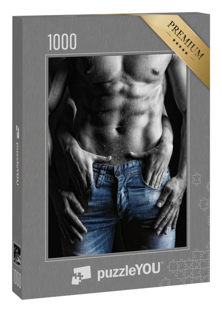 Puzzle 1000 Teile „Sexy: Ihre Hände auf seiner Jeans“