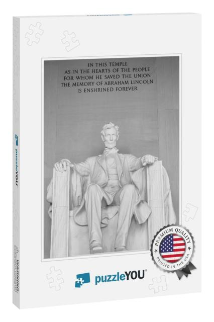 Abraham Lincoln Statue Detail At Lincoln Memorial - Washi... Jigsaw Puzzle