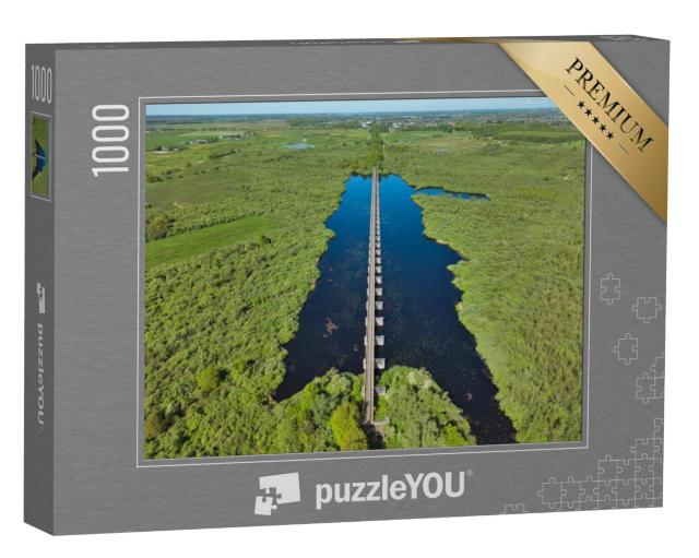 Puzzel 1000 stukjes „Luchtfoto van de Moerputtenbrug, bij 's-Hertogenbosch“