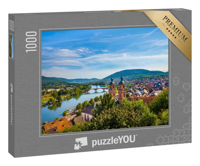 Puzzle 1000 Teile „Mittelalterliche deutsche Stadt Miltenberg am Main, Bayern“