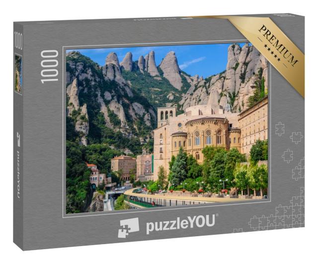 Puzzle 1000 Teile „Weltberühmtes Kloster von Montserrat, Katalonien, Spanien“