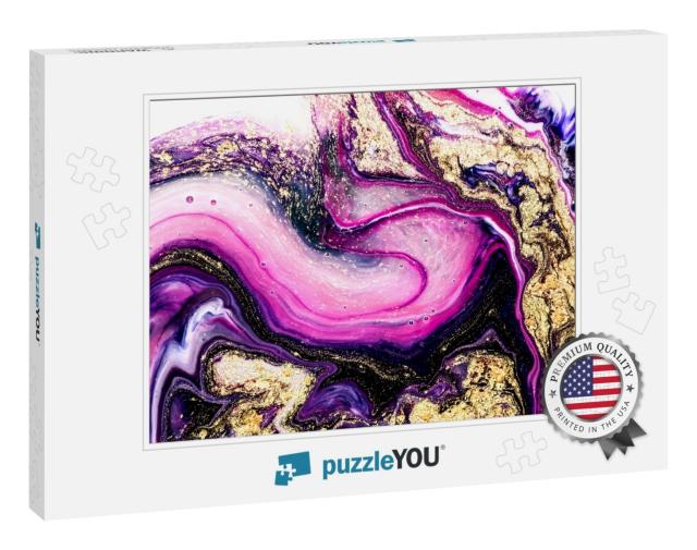 Very Beautiful Purple Swirl Pattern. Luxury Art in Easter... Jigsaw Puzzle