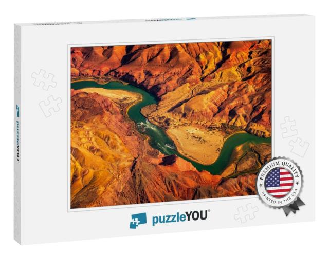 Aerial Landscape View of Colorado River in Grand Canyon... Jigsaw Puzzle
