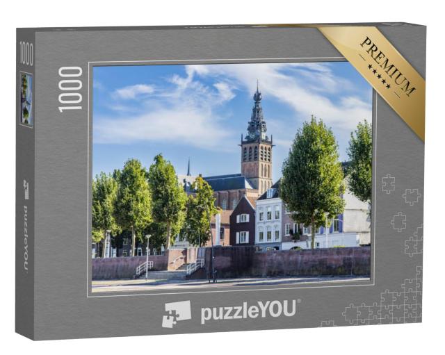 Puzzel 1000 stukjes „Stadsgezicht van Nijmegen aan de Waal, Nederland“