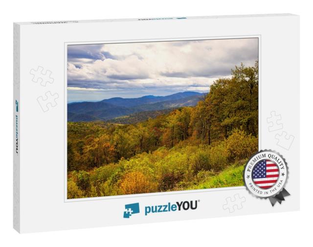 Usa, Virginia, Shenandoah National Park, Fall Color... Jigsaw Puzzle