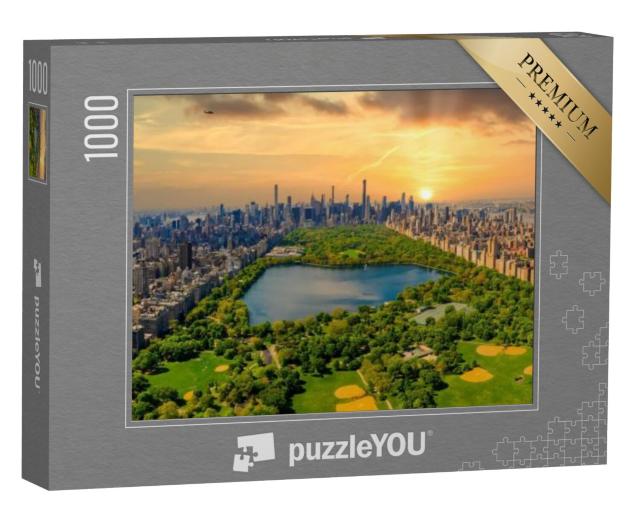 Puzzel 1000 stukjes „Luchtfoto van Manhattan met Central Park, New York“