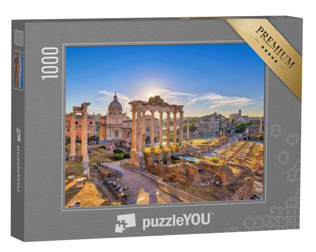 Puzzel 1000 stukjes „Zonsopgang over Rome met het Forum Romanum“