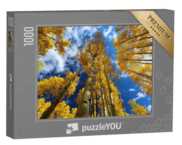 Puzzel 1000 stukjes „Herfst in de Rocky Mountains met gouden aspens, Colorado“