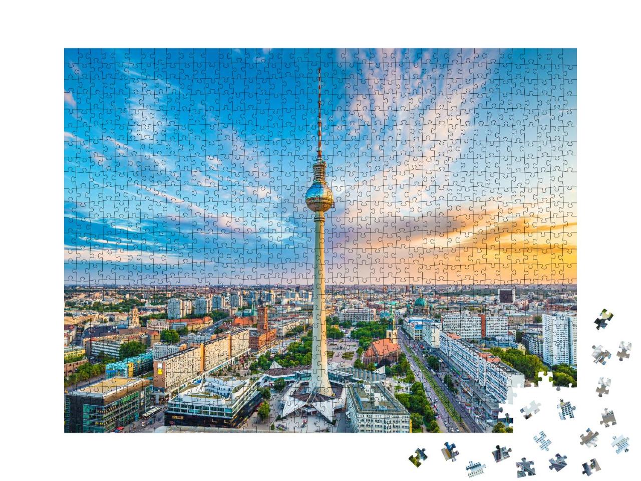 Puzzle 1000 Teile „Fernsehturm am Alexanderplatz, Berlin, Deutschland“