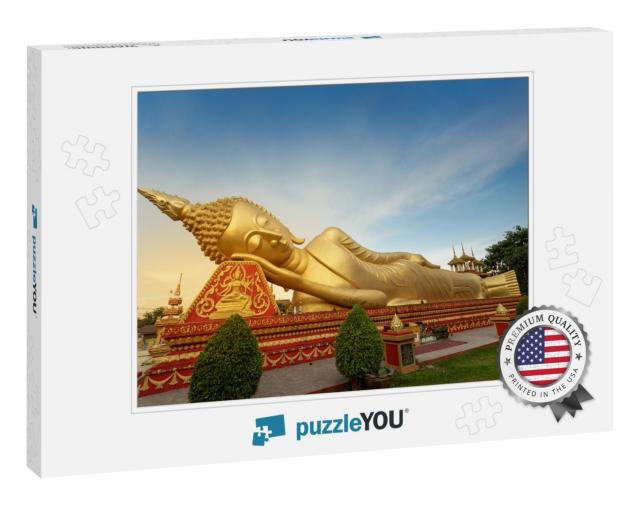 Reclining Buddha Statue in Laos, Vientiane Laos, Buddha S... Jigsaw Puzzle