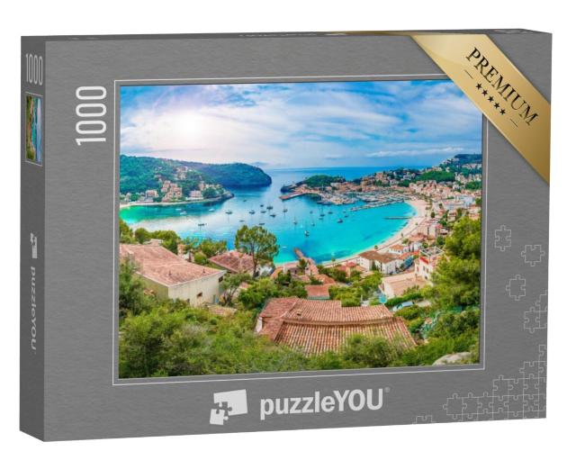 Puzzel 1000 stukjes „Panoramisch uitzicht op Porte de Soller, Palma Mallorca, Spanje“