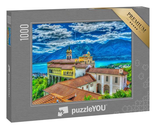 Puzzle 1000 Teile „Santuario della Madonna del Sasso, Locarno, Schweiz“
