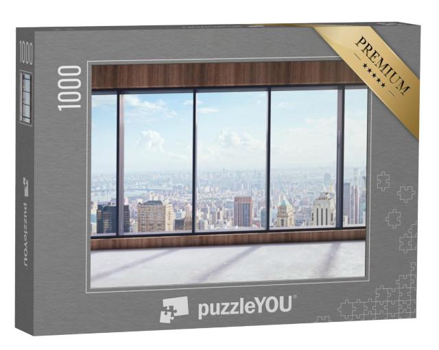 Puzzel 1000 stukjes „Leeg kantoor met een fantastisch uitzicht“