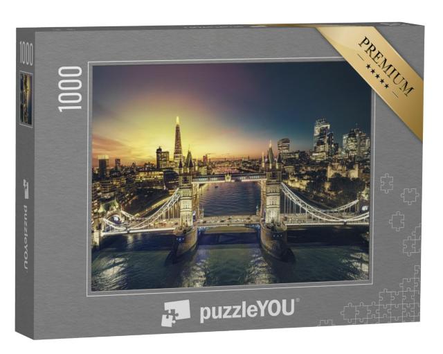 Puzzel 1000 stukjes „Zonsondergang in Londen“