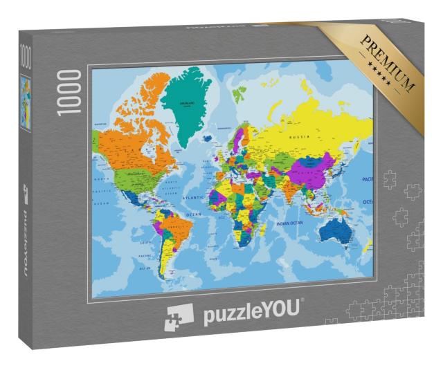 Puzzle 1000 Teile „Politische Weltkarte“