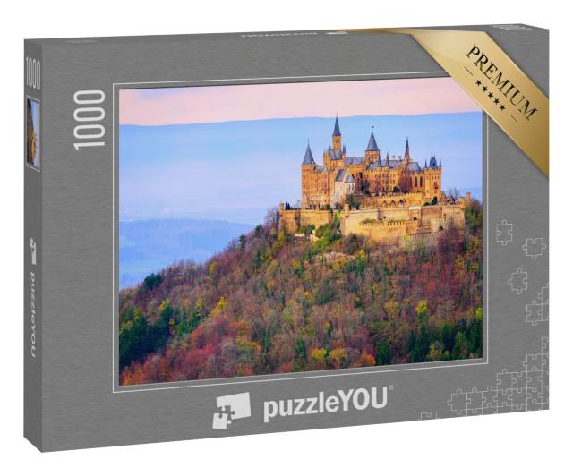 Puzzle 1000 Teile „Burg Hohenzollern in der Dämmerung, Baden-Württemberg“