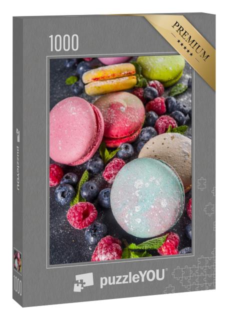 Puzzle 1000 Teile „Auswahl an französischen Macarons“