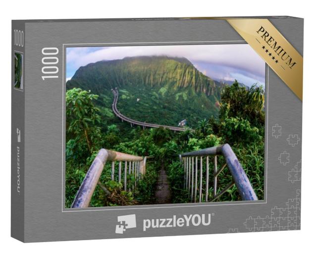 Puzzel 1000 stukjes „De trap naar de hemel Oahu, Hawaii“