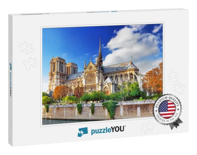 Notre Dame De Paris Cathedral. Paris. France... Jigsaw Puzzle
