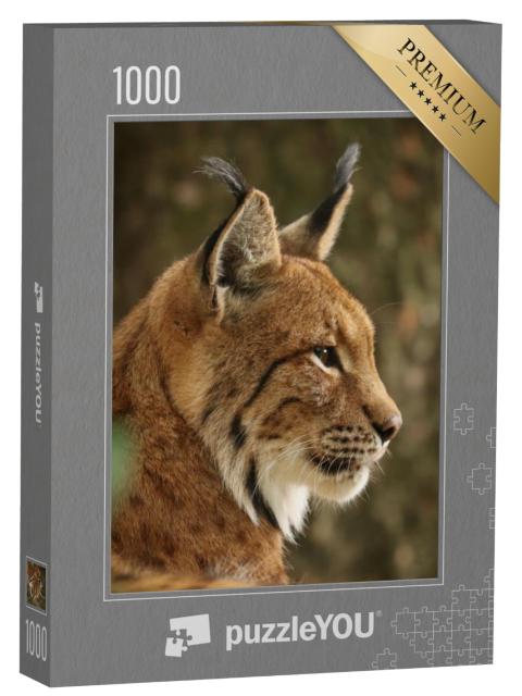 Puzzel 1000 stukjes „Profiel van de Euraziatische lynx, Beieren, Duitsland“