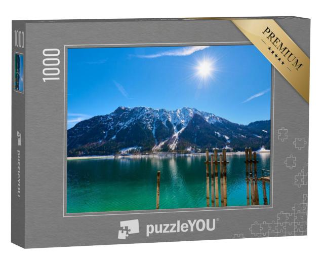 Puzzel 1000 stukjes „Pier aan het Achenmeer in de Oostenrijkse Alpen“