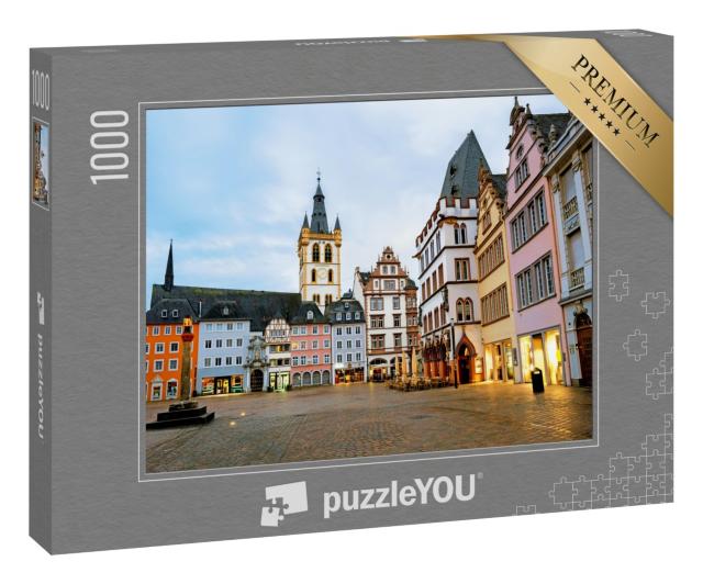 Puzzle 1000 Teile „Historische Fassaden am Hauptmarkt in Trier, Deutschland“