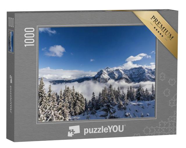 Puzzel 1000 stukjes „Winterlandschap in de Tiroler Alpen op de Stubaier gletsjer“