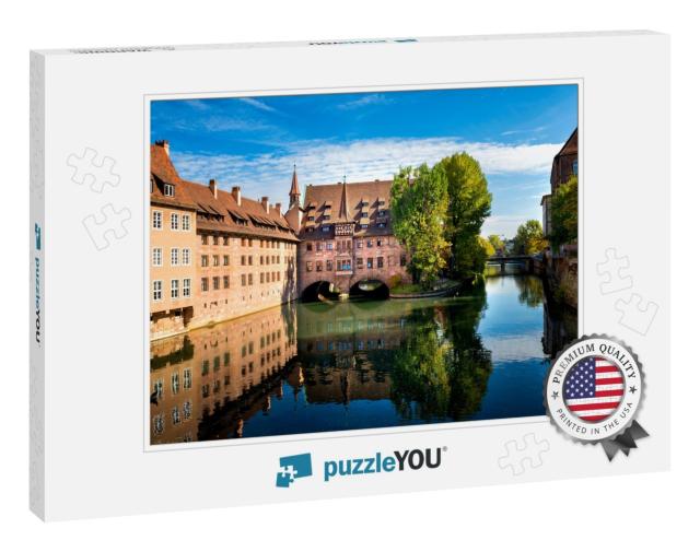 Nuremberg, Heilig-Geist-Spital Which is Reflected in the... Jigsaw Puzzle