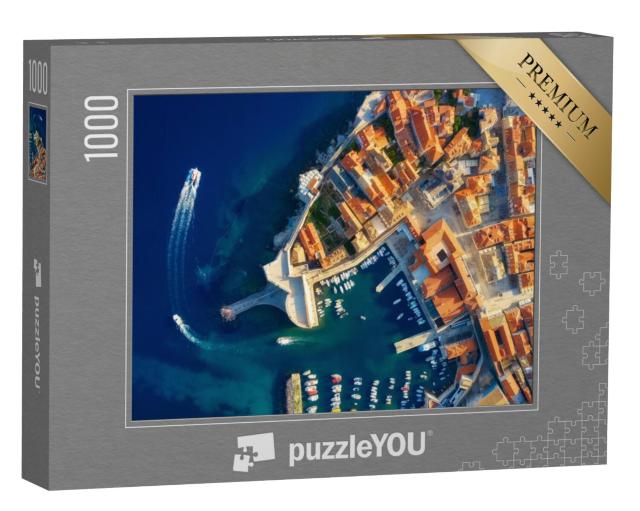 Puzzel 1000 stukjes „Luchtfoto van Dubrovnik, Kroatië“