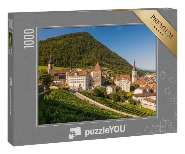 Puzzle 1000 Teile „Wunderschönes Chur, Hauptstadt des Kantons Graubünden, Schweiz“