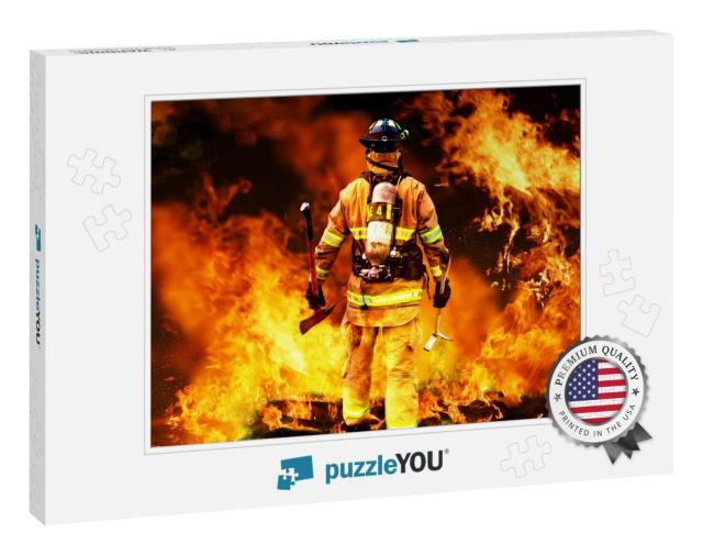 In to the Fire, a Firefighter Searches for Possible Survi... Jigsaw Puzzle