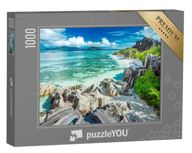 Puzzel 1000 stukjes „Anse Source D'Argent - Het mooiste strand van de Seychellen“