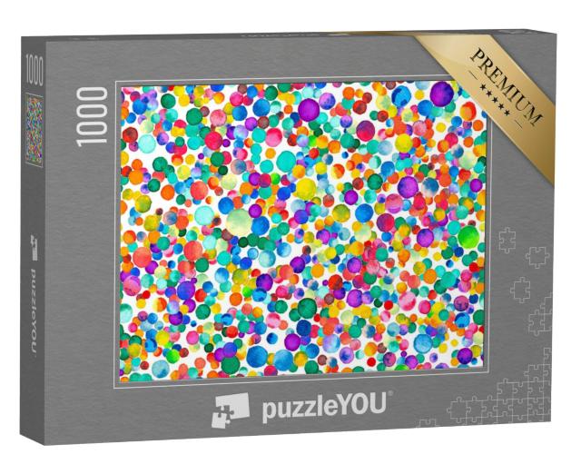 Puzzel 1000 stukjes „Aquarel schilderen: kleurrijke confetti“