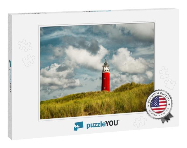 The Lighthouse of Texel Island, the Netherlands on a Beau... Jigsaw Puzzle