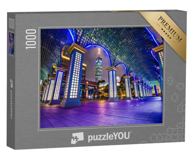 Puzzel 1000 stukjes „Stadsgezicht van Taipei, Taiwan“