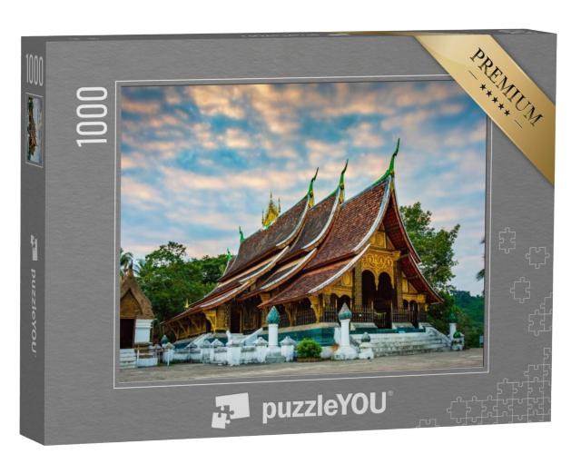 Puzzel 1000 stukjes „Gouden stadstempel Wat Xieng Thong, Luang Prabang, Laos“