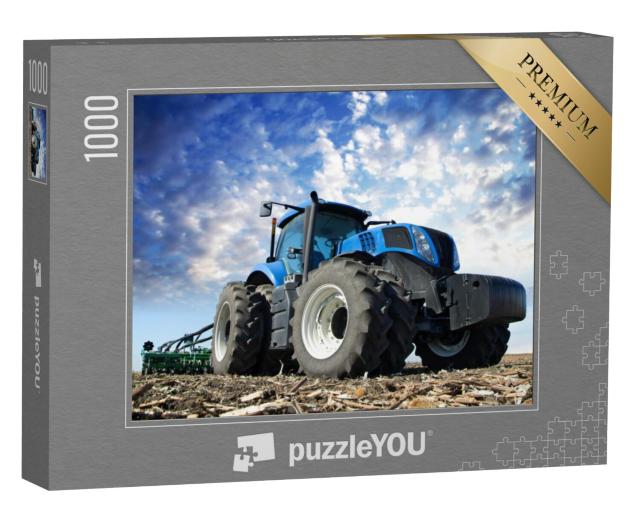 Puzzel 1000 stukjes „Landbouwmachines aan het werk: Tractor in het veld“