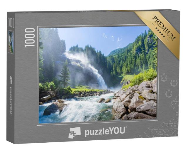 Puzzel 1000 stukjes „Krimml watervallen in het Nationaal Park Hohe Tauern, Salzburg, Oostenrijk“