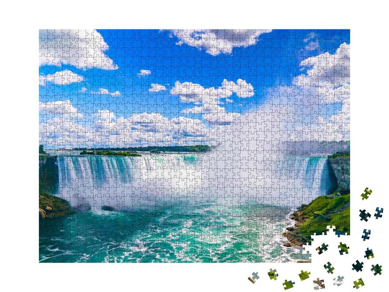 Puzzle 1000 Teile „Die beeindruckenden Niagarafälle sind für ihre Schönheit bekannt“