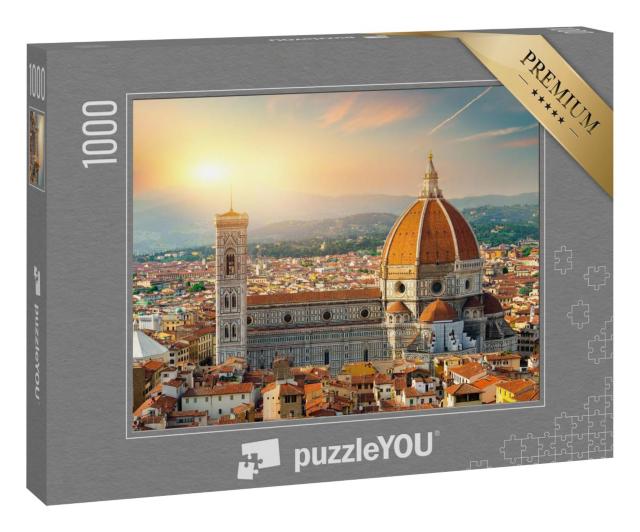 Puzzle 1000 Teile „Blick auf Florenz und die Basilika von St. Maria, Italien“
