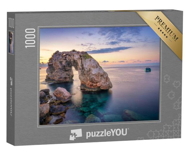 Puzzel 1000 stukjes „Es Pontas op Mallorca met boot“