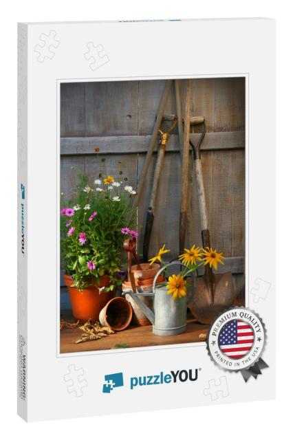 Garden Shed with Tools & Flower Pots... Jigsaw Puzzle