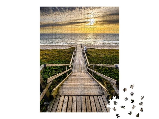 Puzzle 1000 Teile „Weg auf den Dünen zum Strand, Sylt“